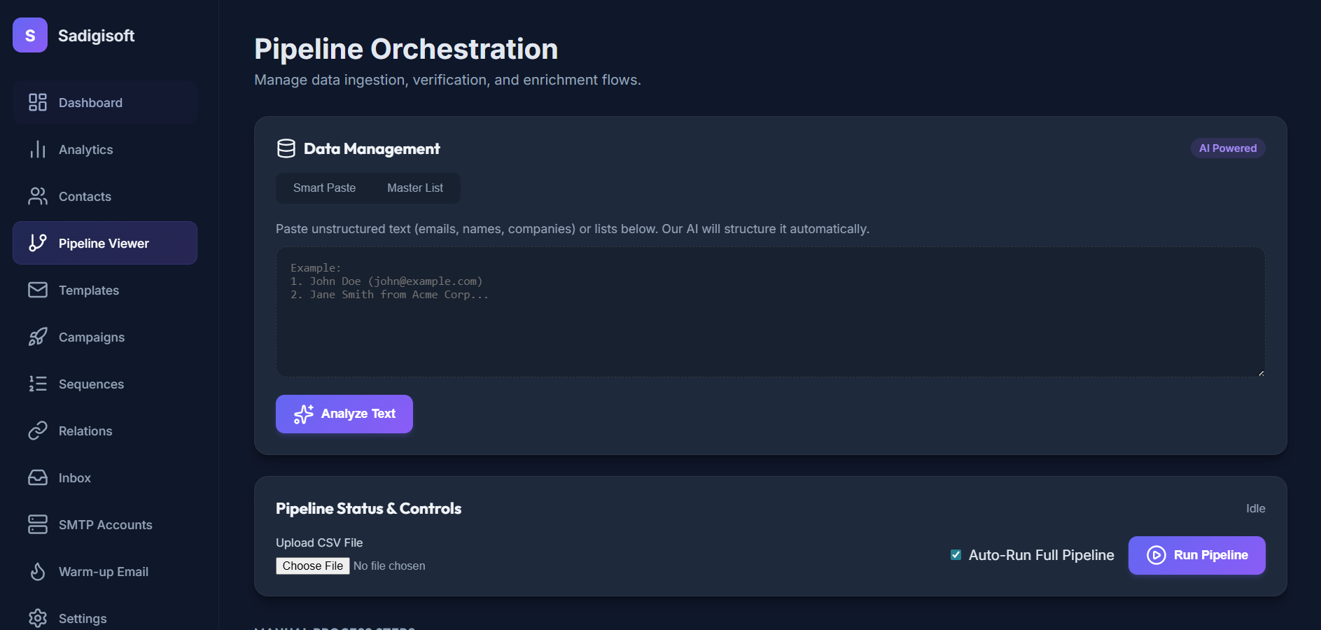 Website IT technology - AI based Marketing Application